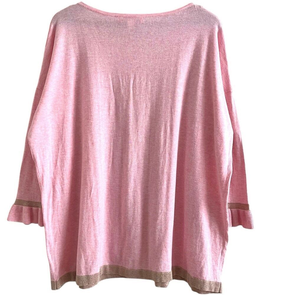 Lilly Pulitzer Charla Ruffle Sweater XL Pink Coral Reef - Picture 3 of 13